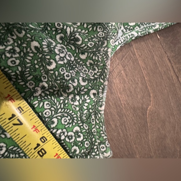 J. Jill Green ditzy Floral drop waist tiered Midi Dress medium - Picture 10 of 10